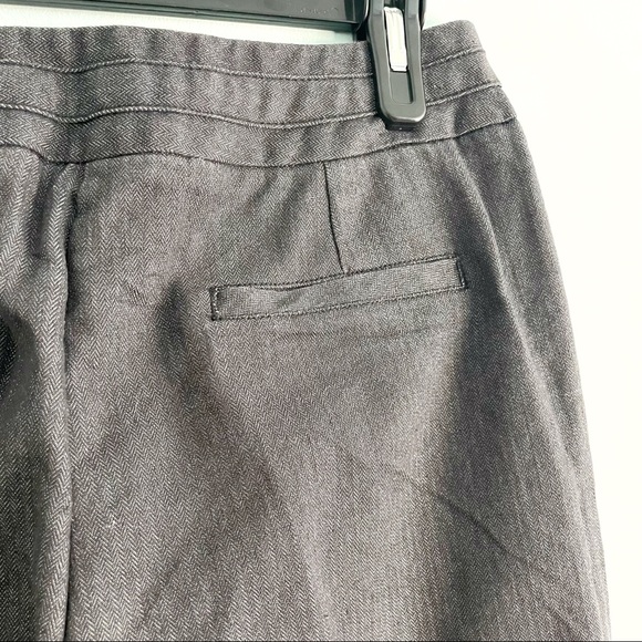 Petite Gray Trousers Pants for Professional Environments w/ Pockets Larry Levine - Picture 4 of 5